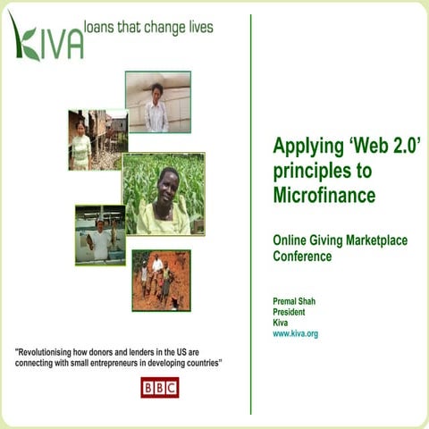 Online Giving Marketplaces   Kiva Presentation