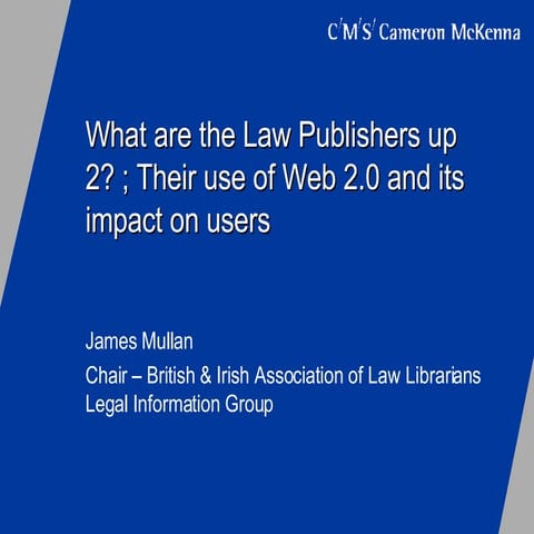 Online Information 2007 Presentation