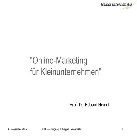 Online Marketing für kleinere Unternehmen