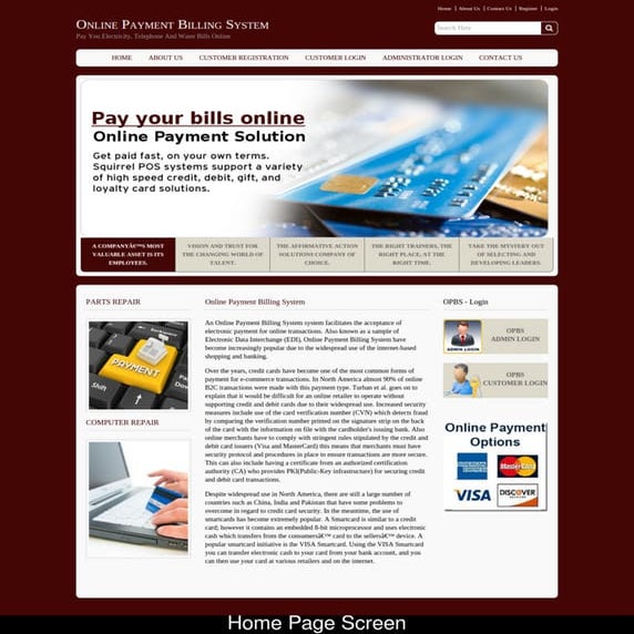 Online payment-billing-system