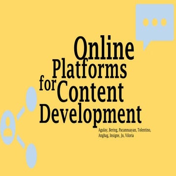 Online platforms