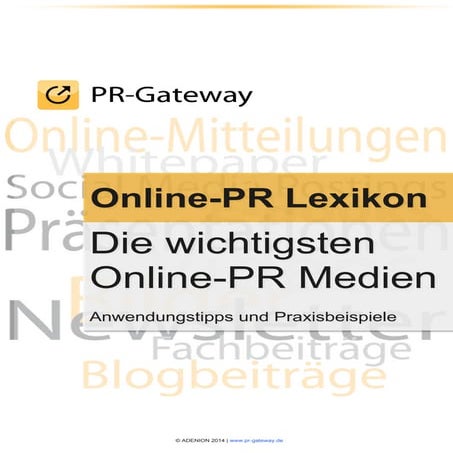 Online PR Lexikon: Die besten Online PR Medien