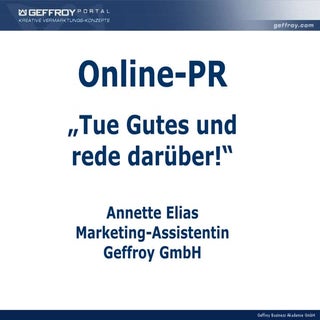 Mein Online-PR- Präsentation von un...