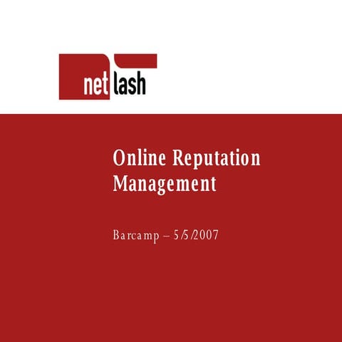 Online Reputation Management