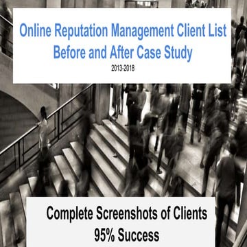 Online Reputation Management Case Studies: Before and After Screenshots