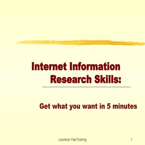 Online research 101 