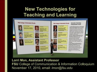 FSU SLIS Teaching & Technology Colloquium 