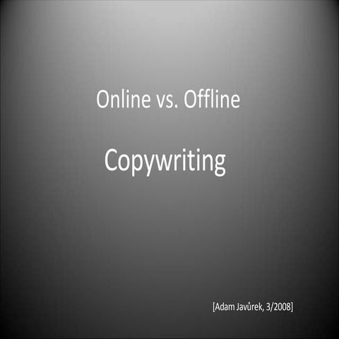 Online x Offline copywriting