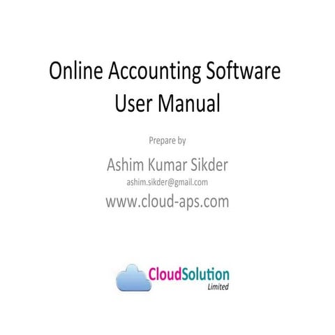 Online Cloud based Accounting Software for Personal or Small Business