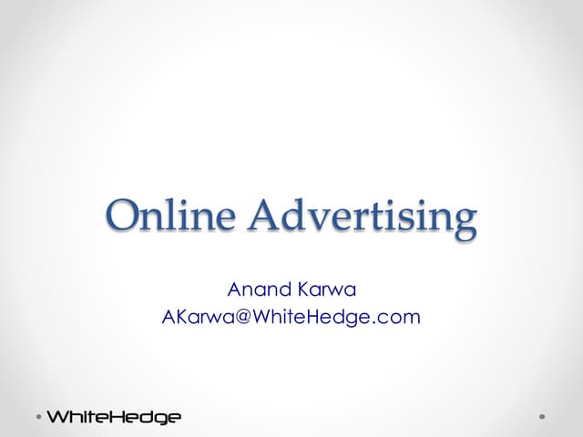 Online Advertising