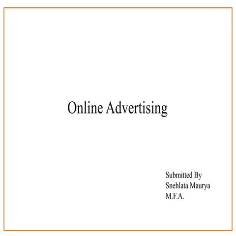 Online advertising