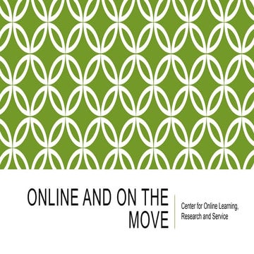 Online and on the move