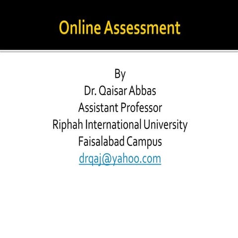 Online assessment 