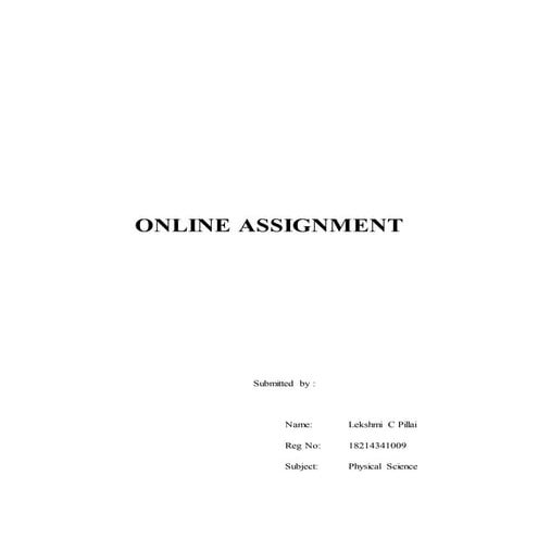 Online Assgnment