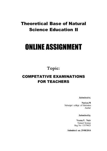 Online assignments