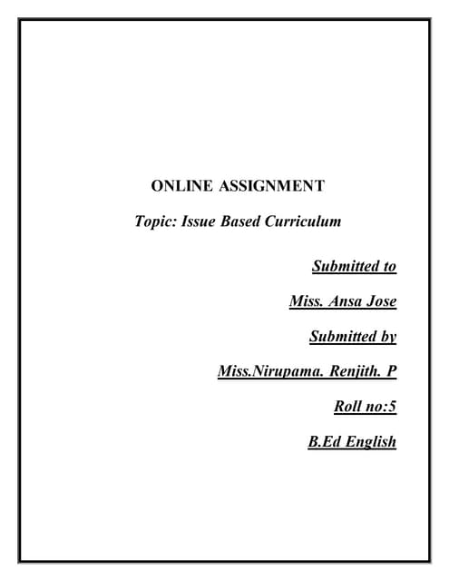 Online assignment