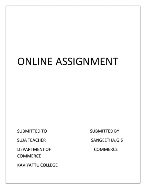 Online assignment