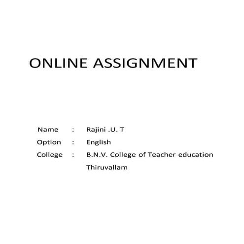 Online assignment