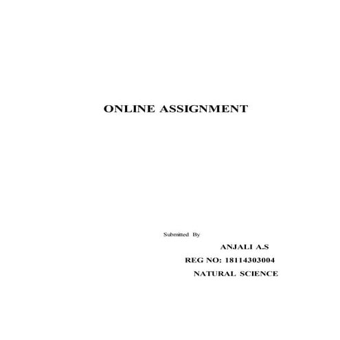 Online Assignment