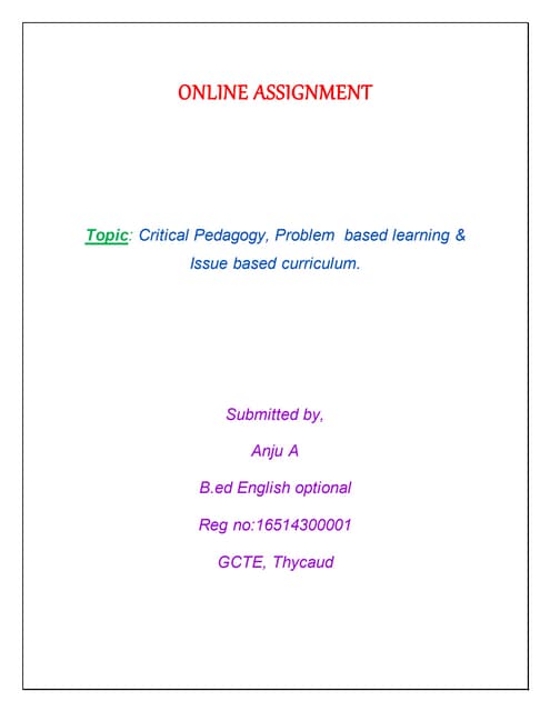 Online assignment