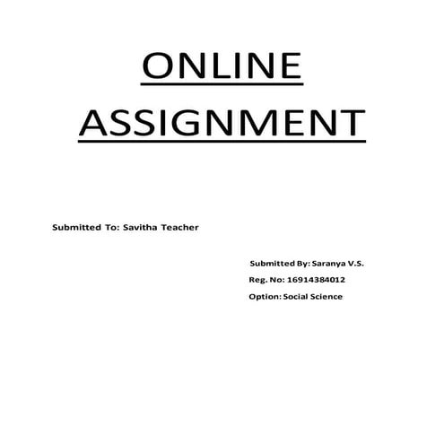 Online Assignment