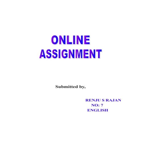 Online Assignment