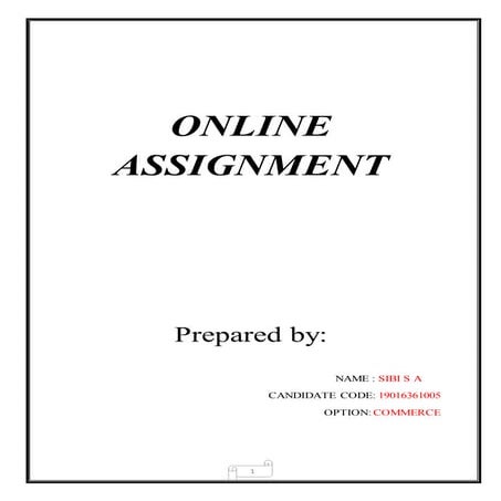 Online assignment | DOCX