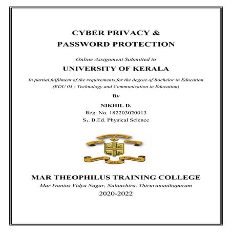 Cyber Privacy & Password Protection