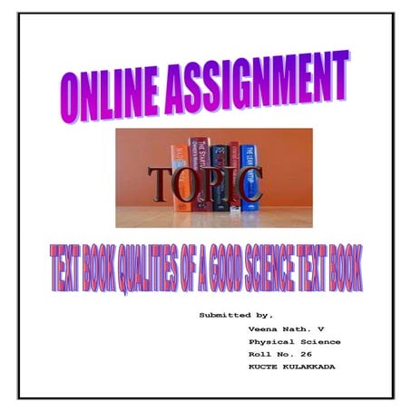 Online assignment  veena nath. v