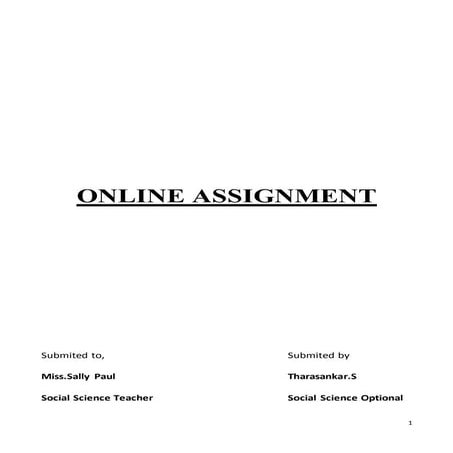Online assignment 