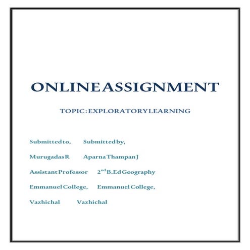 Online assignment exploratory