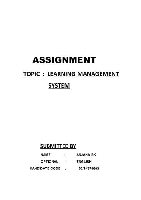 Online assignmentment anjana rk