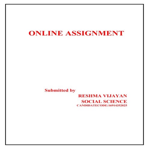 Online assignment 