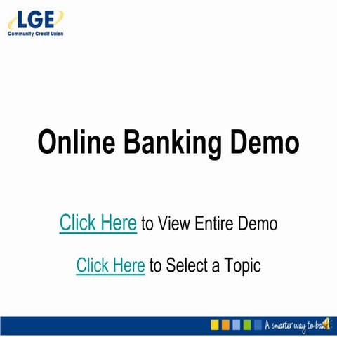 Online banking demo