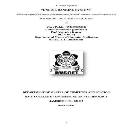 Online banking system