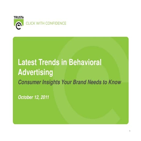 Online Behavioral Advertising From Trus Te