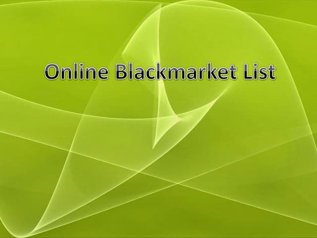 Online Blackmarket List