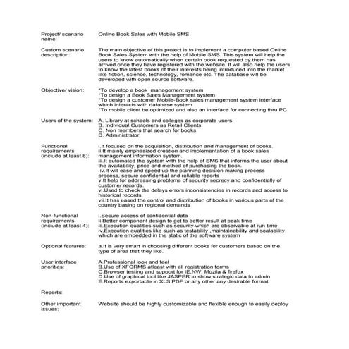 Online book sales with mobile sms