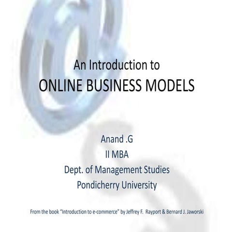 Online Business Models