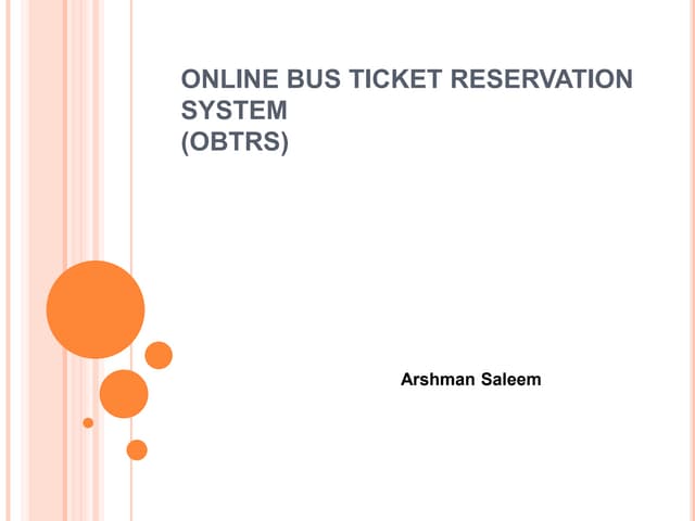 Online Bus Reservation System