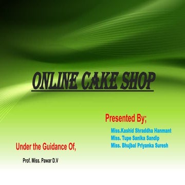 Cake Management System : A Front-End Web Project- presented by:ritika ...