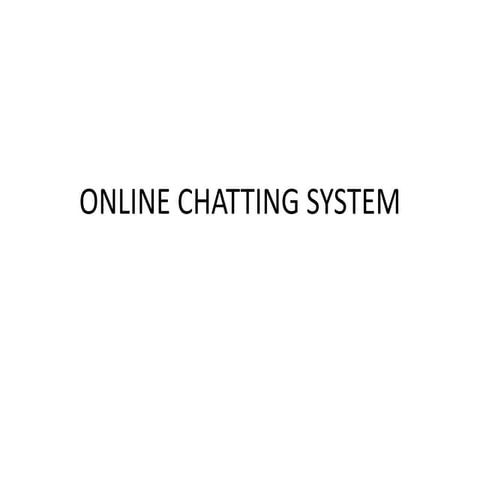 Online chatting system
