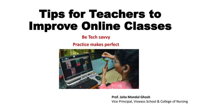 Online class tips for teacher