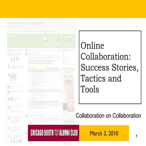 Online Collaboration   Success Stories, Tactics And Tools