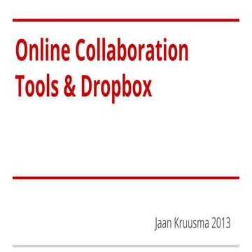 Online collaboration tools