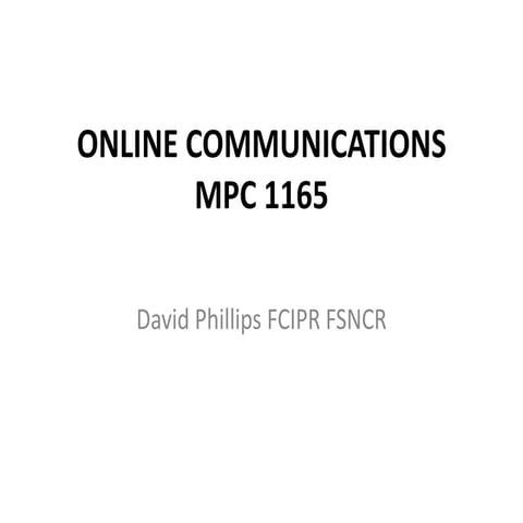 Online communications