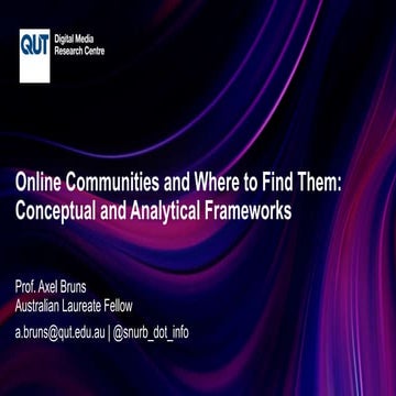 Online Communities and Where to Find Them: Conceptual and Analytical Frameworks