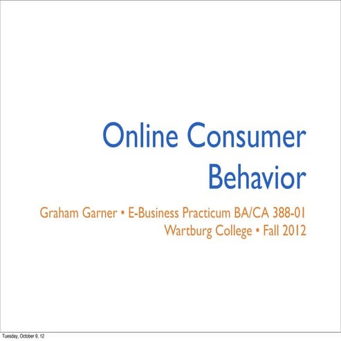 Online Consumer Behavior