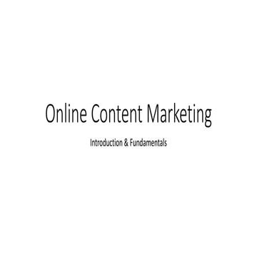 Online content marketing preview
