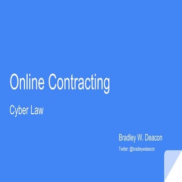 Online Contracting